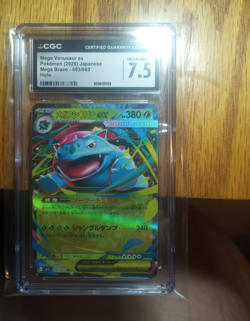 Pokemon Mega Venusaur ex 003/063 M1l Mega Brave Japanese Holo EX CGC 7.5 - Image 1