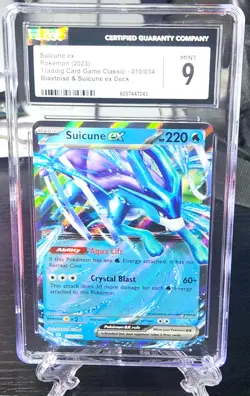 Suicune Ex - 2023 Pokemon 010/034 Holo Blastoise Deck CGC Graded 9 Mint - Image 1