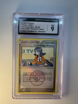 Nintendo Felicity's Drawing 98/106 Great Encounters Pokemon League Holo CGC 9 - Image 1