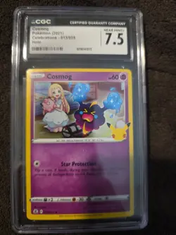 Cosmog Holo 013/025 Celebrations CGC 7.5 Pokemon - Image 1
