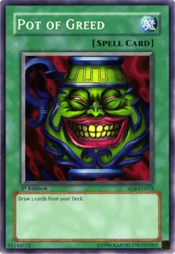 Pot Of Greed - SD4-EN018 - Common 1st Edition LP Yugioh card - Image 1