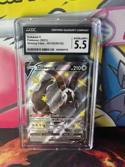 Pokemon TCG Dubwool V Shining Fates SV120/SV122 Shiny Holo Rare CGC 5.5 210 HP - Image 1
