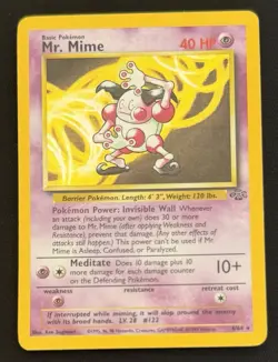 Mr. Mime Jungle 6/64 Holo Rare Unlimited 1999 WOTC Pokemon TCG LP - Image 1