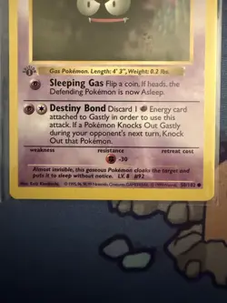 Pokemon GASTLY 1st edition 50/102 Base Set Card NM - Image 3