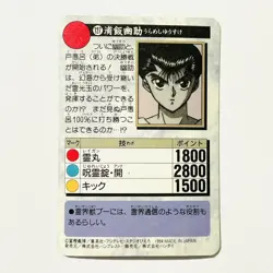 127 Yusuke Urameshi Holo YuYu Hakusho Carddass Card Bandai Japan 1994 TCG CCG - Image 4