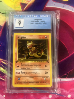 Magmar 39/62 1st Fossil CGC Graded 9 Pokemon Trading Card Game - Image 1