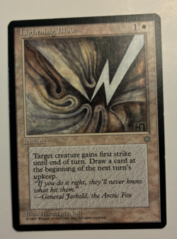 MTG Ice Age Lightning Blow LP Rare - Image 1