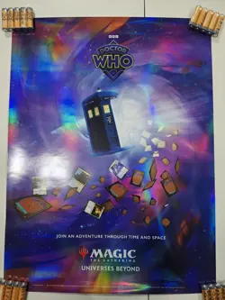 MTG Universes Beyond Doctor Who Retail Promo Foil Poster 18x24 Wizards Of The... - Image 1
