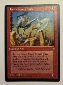 MTG Ice Age Orcish Lumberjack LP Common - Image 1