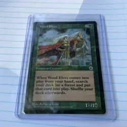 1997 WOTC MtG Portal Wood Elves (R) NM RARE Vintage - Image 1