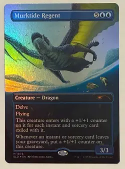 Murktide Regent Borderless Rainbow Foil - Mythic - Secret Lair MTG - Image 1