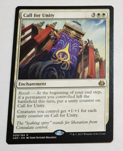 MTG Call For Unity 009 AER Aether Revolt Rare LP x1 - Image 1