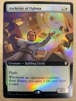 MTG 1x FOIL EXTENDED ART Archivist of Oghma 553 for Baldur's Gate Magic x1 NM - Image 1