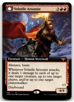 MTG Volatile Arsonist (Extended Art) M Innistrad: Crimson Vow 382 LP - Image 1