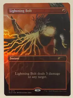 Lightning Bolt Borderless Rainbow Foil - Secret Lair MTG - Image 1