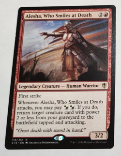 MTG Alesha, Who Smiles At Death 119 C16 Commander 2016 Rare LP x1 - Image 1