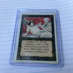 1993 Sacrifice - Black Revised 3rd Edition Mtg Magic Rare - Image 1