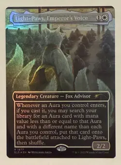 Light-Paws, Emperor's Voice Borderless Rainbow Foil - Secret Lair MTG - Image 1