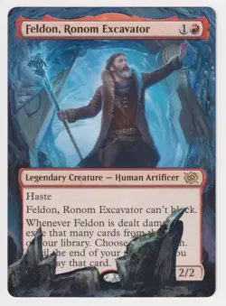Altered Feldon, Ronom Excavator LP MTG Magic Hand Painted Unique Custom Art Rare - Image 1