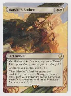 Altered Marshal's Anthem HP MTG Magic Hand Painted Unique Custom Extended Art! - Image 1