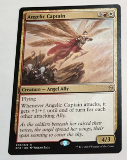 MTG Angelic Captain 208 BFZ Battle For Zendikar Rare LP x1 - Image 1