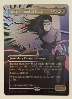 Liesa, Shroud of Dusk Borderless Rainbow Foil - Secret Lair MTG - Image 1