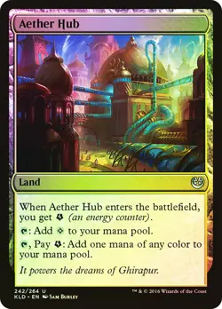 MTG FOIL Aether Hub - Kaladesh #242 - Image 1