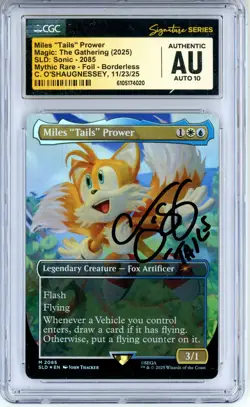 CGC Authentic Auto 10 Colleen O'Shaugnessy Miles "Tails" Prower (Rainbow Foil) - Image 1