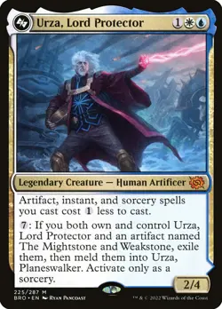 MTG Urza, Lord Protector // Urza, Planeswalker(Top) - The Brothers' War #225 - Image 1
