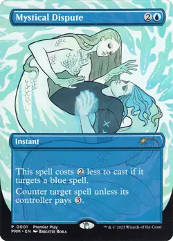 MTG Mystical Dispute (Premier Play) Borderless - Promo #001 - Image 1