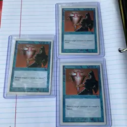 Lot of (3) 1997 Magic The Gathering 4TH EDITION UNSUMMON blue card MTG - Image 1