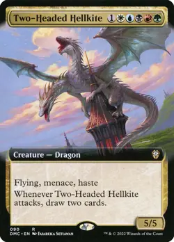 MTG Two-Headed Hellkite Extended Art - Dominaria United Commander #090 - Image 1