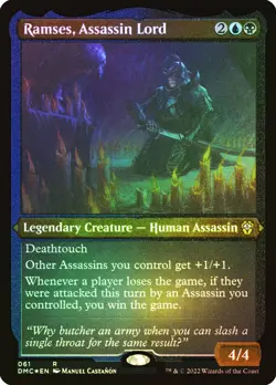 MTG FOIL ETCHED Ramses, Assassin Lord - Dominaria United Commander #061 - Image 1