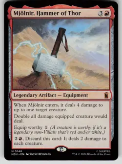 Mjolnir, Hammer of Thor Mythic Marvel Super Heroes 146 MTG Near Mint 2026 - Image 1