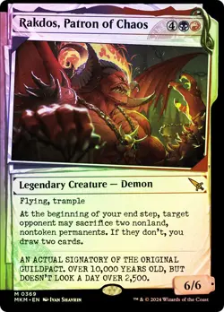 MTG FOIL Rakdos, Patron of Chaos Showcase - Murders at Karlov Manor #369 - Image 1