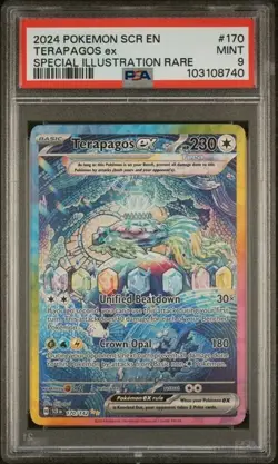 PSA 9 TERAPAGOS EX 170 SIR STELLAR CROWN POKEMON - Image 1