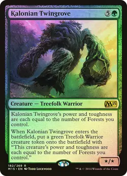 MTG FOIL Kalonian Twingrove - Magic 2015 #182 - Image 1