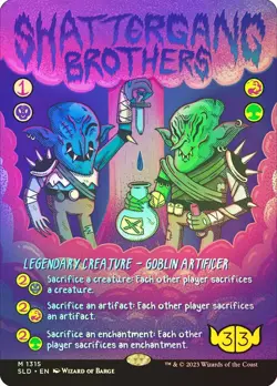 MTG FOIL Shattergang Brothers Borderless - Secret Lair Drop #1315 - Image 1