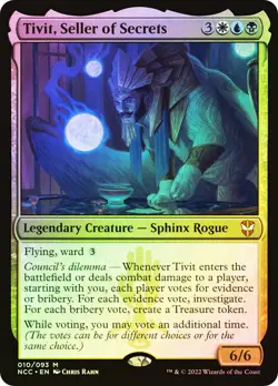 MTG FOIL Tivit, Seller of Secrets - Streets of New Capenna Commander #010 - Image 1