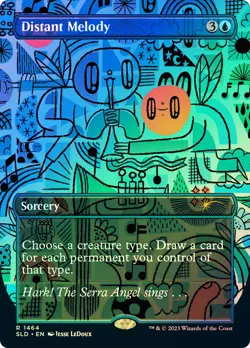 MTG FOIL Distant Melody Borderless - Secret Lair Drop #SECRET_SLD_1464 - Image 1