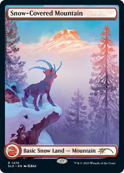 MTG Snow-Covered Mountain Full Art - Secret Lair Drop #SECRET_SLD_1476 - Image 1