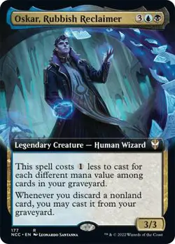 MTG Oskar, Rubbish Reclaimer Extended Art - Streets of New Capenna Commander - Image 1
