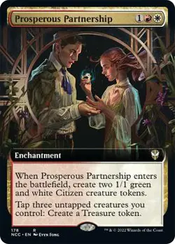 MTG Prosperous Partnership Extended Art - Streets of New Capenna Commander #178 - Image 1