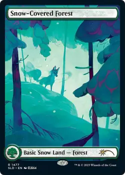 MTG Snow-Covered Forest Full Art - Secret Lair Drop #SECRET_SLD_1477 - Image 1