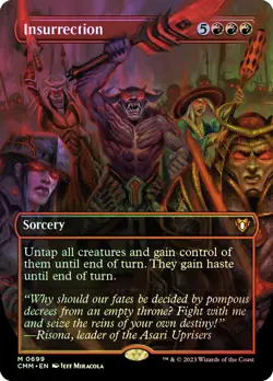 MTG FOIL Insurrection Borderless - Commander Masters #699 - Image 1