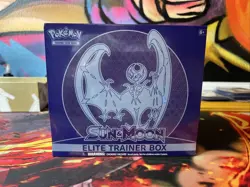 2017 Pokemon Sun and Moon Base Set Elite Trainer Box ETB Factory Sealed Lunala - Image 1