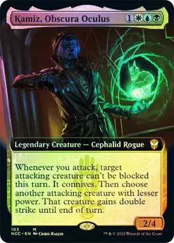 MTG FOIL Kamiz, Obscura Oculus Extended Art - Streets of New Capenna Commander - Image 1