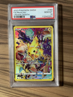 2023 Pokemon SWSH Crown Zenith Pikachu #160/159 PSA 10 - Image 1