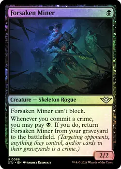 MTG FOIL Forsaken Miner - Outlaws of Thunder Junction #088 - Image 1