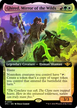 MTG FOIL Ghired, Mirror of the Wilds Extended Art - Outlaws of Thunder Junction - Image 1